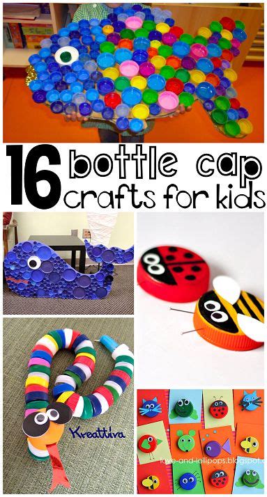 19 Milk Bottle Top Crafts ideas | bottle top crafts, crafts, bottle top