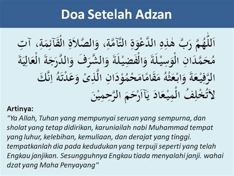 Bacaan Doa Setelah Adzan dan Iqamah Beserta Artinya - Islam Agamaku