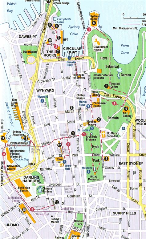 Sydney Tourist Attractions Map Sydney City Map Printable Printable Maps ...