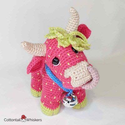 Tasty Amigurumi Strawberry Crochet Cow Pattern | Cottontail & Whiskers