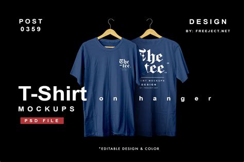 Free Download T-Shirt on Hanger Photoshop Mockups - PSD File