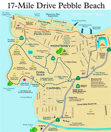 17-Mile Drive Map - Ontheworldmap.com