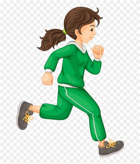 Cartoon Running Clip Art - Sports Girl Cartoon - Free Transparent PNG ...