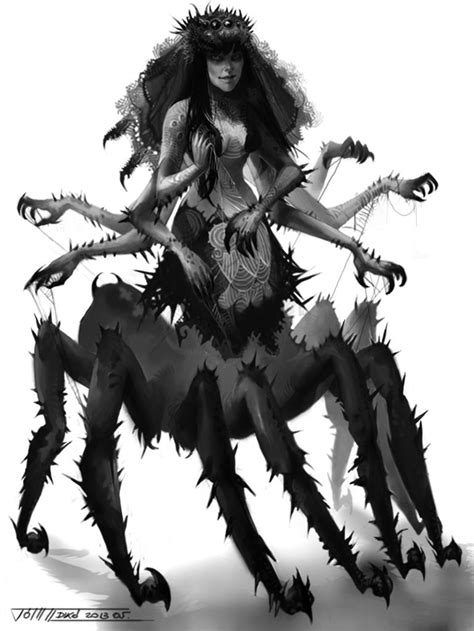 tikuuta | Monster art, Spider art, Spider queen