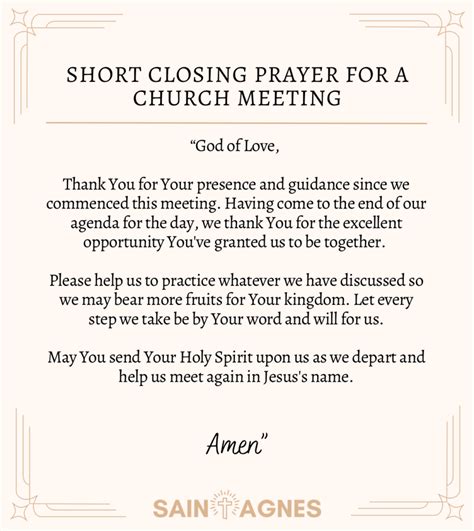 8 Closing Prayers for a Church Meeting or Fellowship