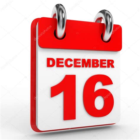 16 december calendar on white background. — Stock Photo © iCreative3D ...