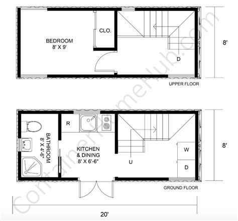 20 Foot Shipping Container Home Floor Plans - Home Alqu