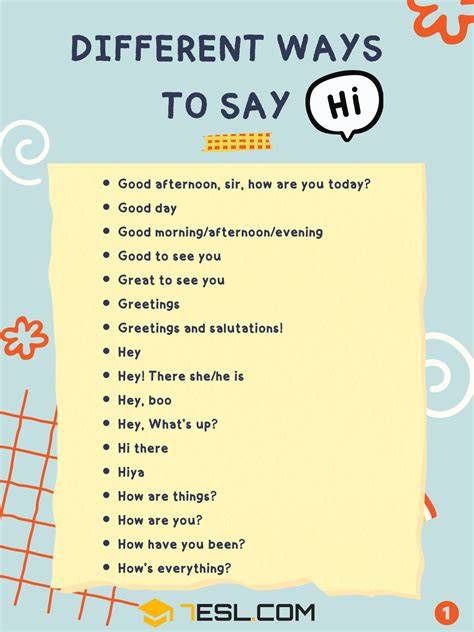 60+ Creative Ways to Say "Hi" in English • 7ESL