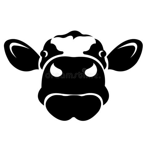 Black And White Cow Head Svg