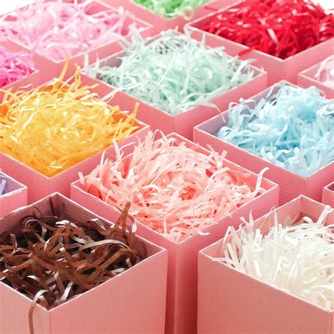 50g 500g Mutil color DIY Raffia Shredded Crinkle Paper Confetti for ...