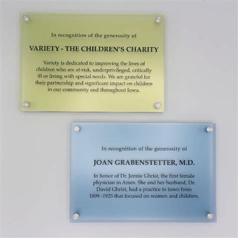 Donor Recognition Plaques for Hospitals | Donor plaques, Donor ...