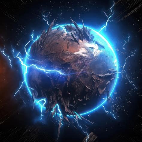 Premium AI Image | Earth explodes