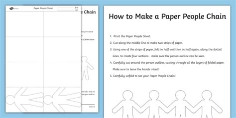 Paper People Chain Template (Teacher-Made)