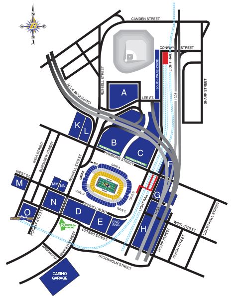 Baltimore Ravens Parking Lots & Passes at M and T Bank Stadium