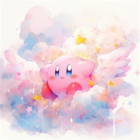 Premium AI Image | there is a pink kirby generative ai