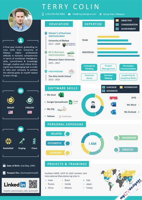 Infographic Resume Builder | Best Infographic Resume Templates