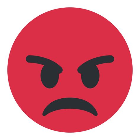 Red Angry Emoji Face On Transparent Background Png Similar Png | Images ...