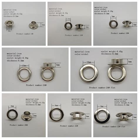 All Kinds Of Different Size Oval Eyelet With Grommet Rivets - Buy ...