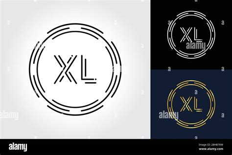 Initial XL letter Logo Design vector Template. Abstract Circle Letter ...