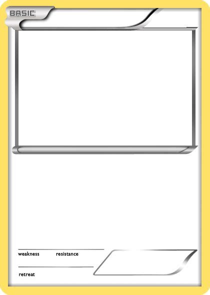 Blank Pokemon Card | Pokemon card template, Trading card template ...