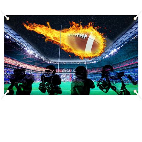 Buy AIEX 185 x 110 cm / 72.8 x 43.3 Inch Football Backdrop for Party ...