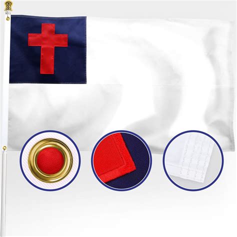 Embroidered Christian Flag 3x5 Outdoor Premium Nylon Heavy - Etsy