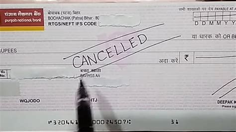 Cancelled Check