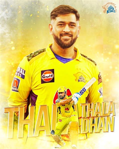 Ms Dhoni Chennai Super Kings Portrait IPL 2023 Poster | lupon.gov.ph