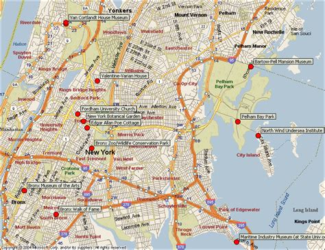 Bronx New York City Attractions Map - Find the NYC Bronx attraction you ...