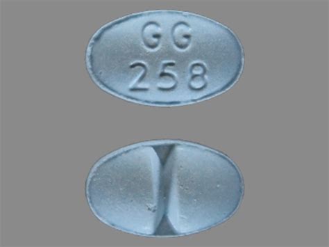 GG 258 Blue Oval Pill Street Value - Public Health