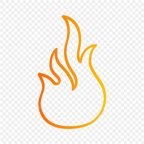 Fire Vector Line Art Clipart, Fire, Vector, Lineart PNG and Vector with ...