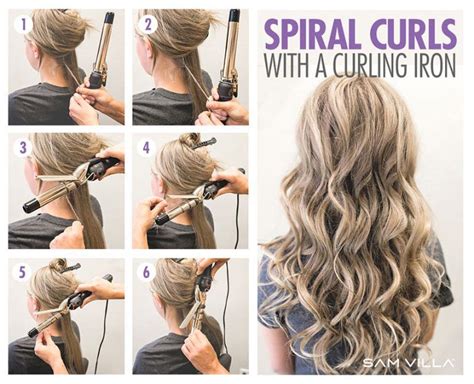 Spiral Curls with a curling iron Curling Thick Hair, Hair Curling Tips ...