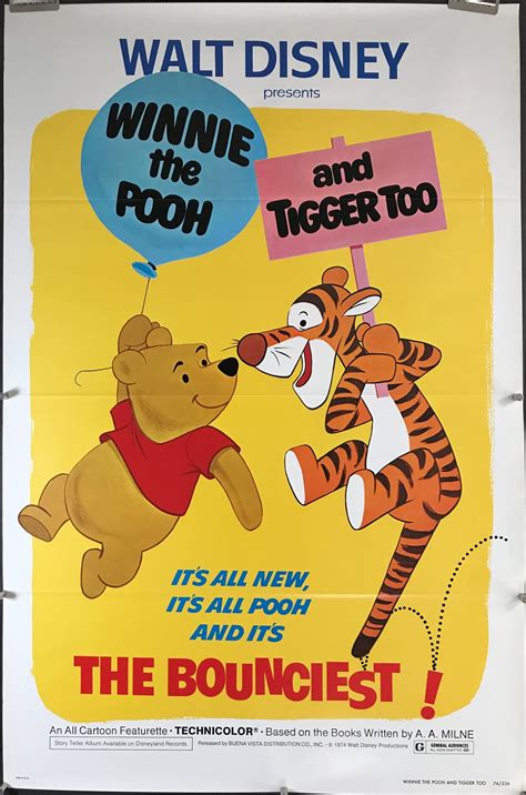 The Many Adventures Of Winnie The Pooh Original Vintage Movie Poster ...