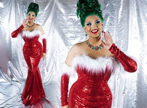 Drag Queen Christmas Sequined Mermaid Gown Santa Baby - Etsy Canada