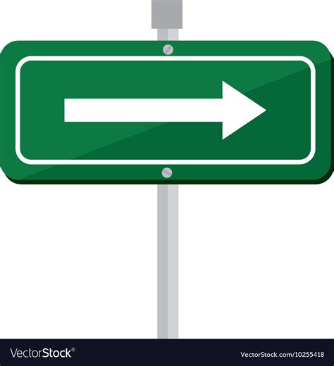 Arrow road sign green icon Royalty Free Vector Image