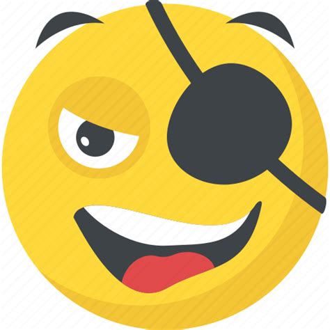 Emoticon, eye patch, laughing, pirate emoji, smiley icon - Download on ...