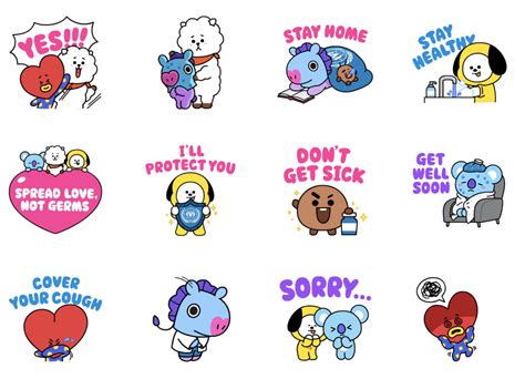 Use This BT21 Sticker Pack On LINE FRIENDS To Donate To COVID-19 ...