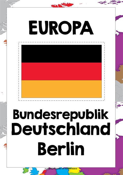 GERMAN EUROPE COUNTRIES CAPITALS FLAGS POSTERS