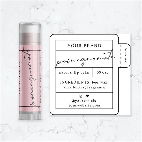 Printable Lip Balm Labels