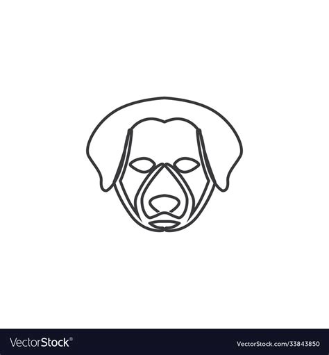 Dog head logo template Royalty Free Vector Image