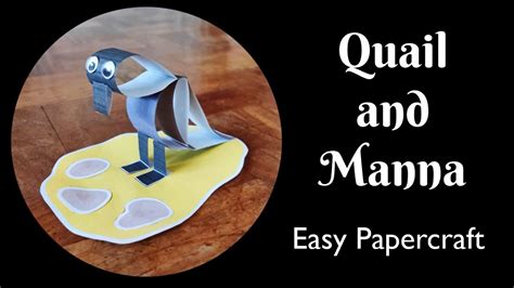 Manna and Quail Craft #papercraft #manna - YouTube