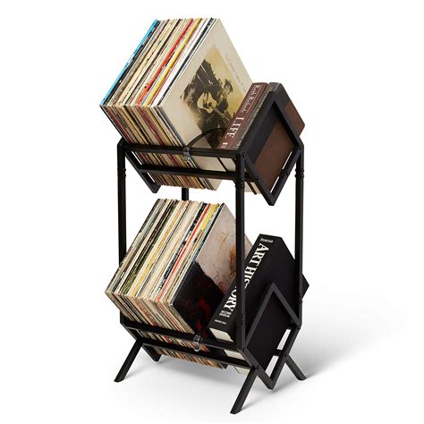 Buy MODERN VINYL Record Holder - Matte Black Metal - 160-200 LP Storage ...