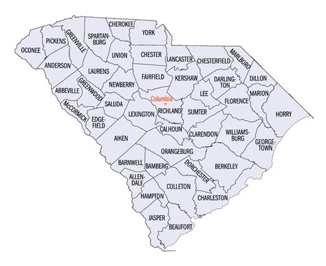 Counties South Carolina Map - Portland General Electric Power Outage Map