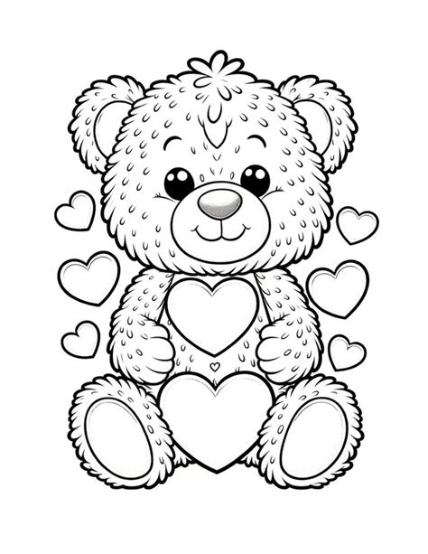 Free Printable Teddy Bear Coloring Pages | Bear coloring pages, Teddy ...