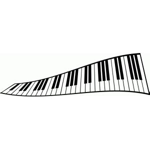 Silhouette Design Store - View Design #61277: flying piano keys