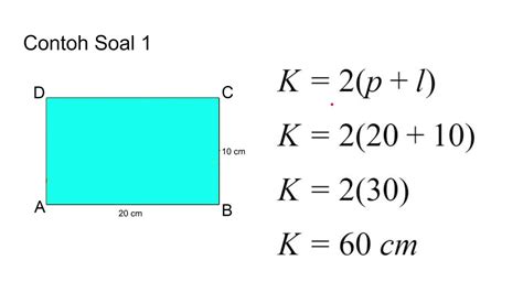 Cara Menghitung Luas Dan Keliling Persegi Panjang Beserta Contoh ...
