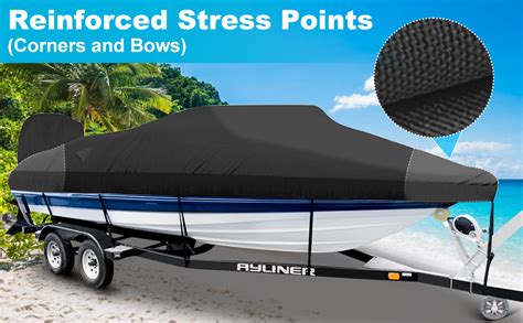 Amazon.com: Boatpro Boat Cover 14-16ft with Motor Cover, Waterproof ...