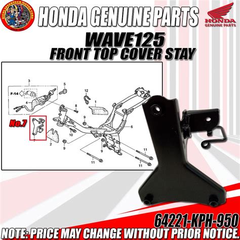 WAVE 125 S STAY FRONT TOP COVER (HPI) (Genuine: 64221-KPH-950) | Shopee ...