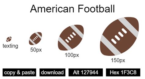 "American Football": Emoji and Codes