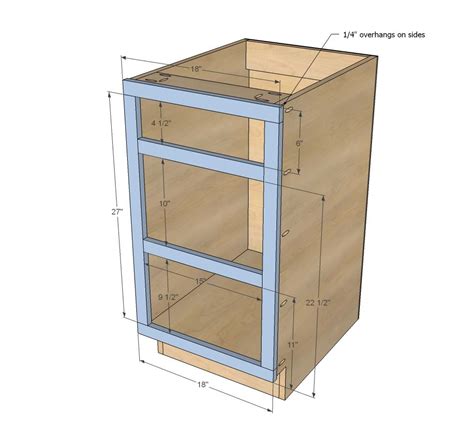 18" Kitchen Cabinet Drawer Base | Diy kitchen cabinets build, Kitchen ...